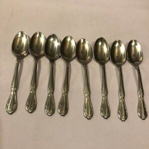 Oneida Victorian Manor Teaspoon Set of 8 Stainless Cutlery Flatware